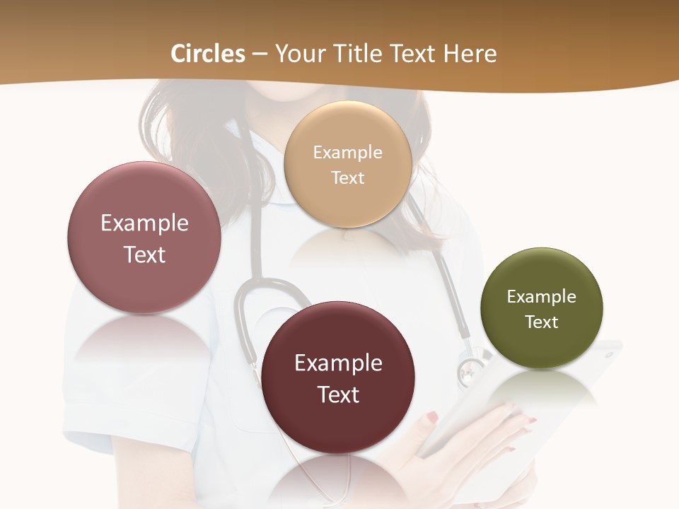 A Woman Doctor With A Stethoscope In Her Hand PowerPoint Template