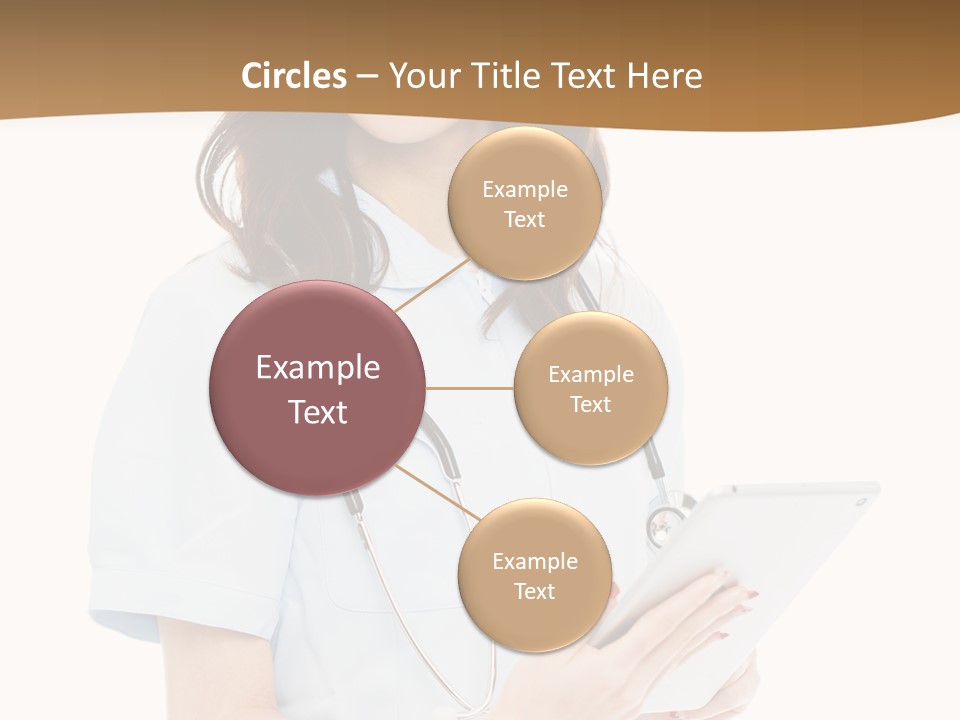 A Woman Doctor With A Stethoscope In Her Hand PowerPoint Template