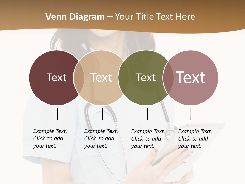 A Woman Doctor With A Stethoscope In Her Hand PowerPoint Template