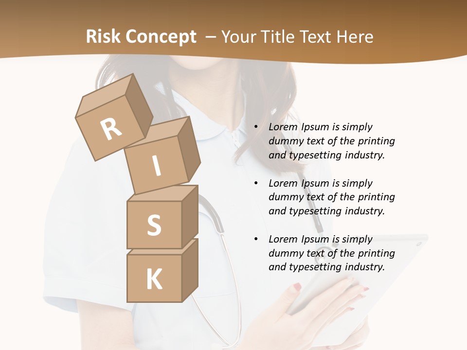 A Woman Doctor With A Stethoscope In Her Hand PowerPoint Template