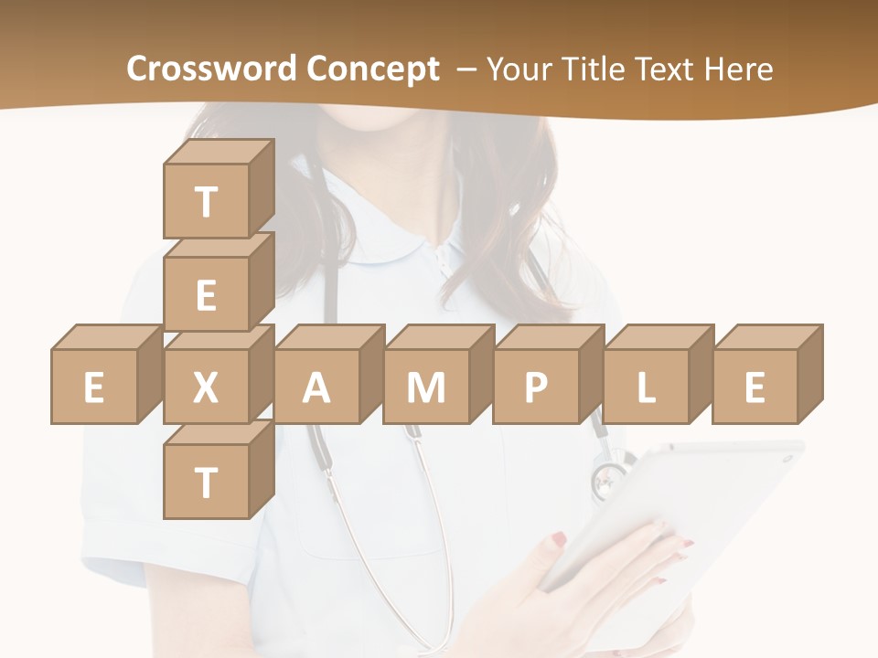 A Woman Doctor With A Stethoscope In Her Hand PowerPoint Template