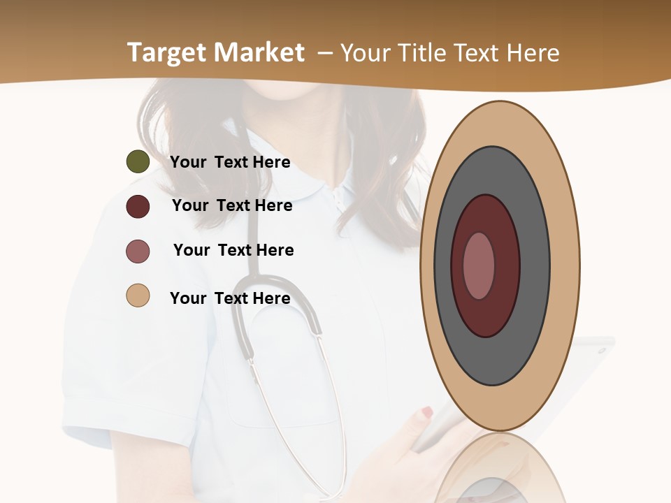 A Woman Doctor With A Stethoscope In Her Hand PowerPoint Template