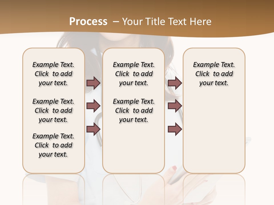 A Woman Doctor With A Stethoscope In Her Hand PowerPoint Template