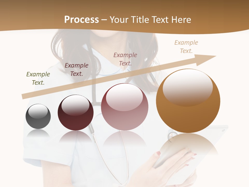 A Woman Doctor With A Stethoscope In Her Hand PowerPoint Template
