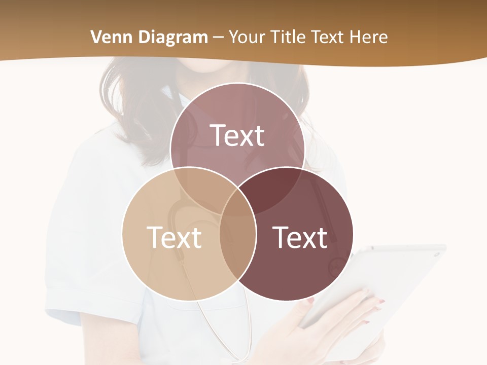 A Woman Doctor With A Stethoscope In Her Hand PowerPoint Template