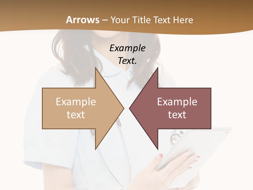 A Woman Doctor With A Stethoscope In Her Hand PowerPoint Template