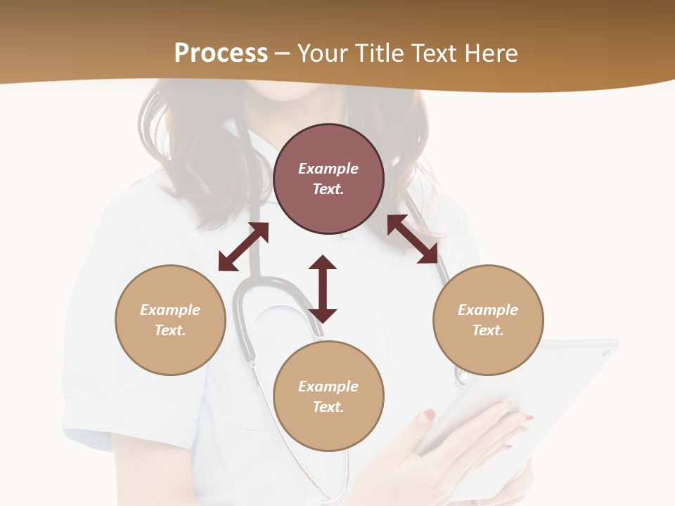 A Woman Doctor With A Stethoscope In Her Hand PowerPoint Template
