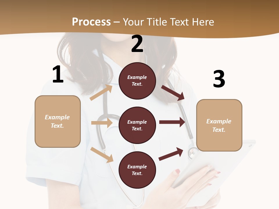 A Woman Doctor With A Stethoscope In Her Hand PowerPoint Template