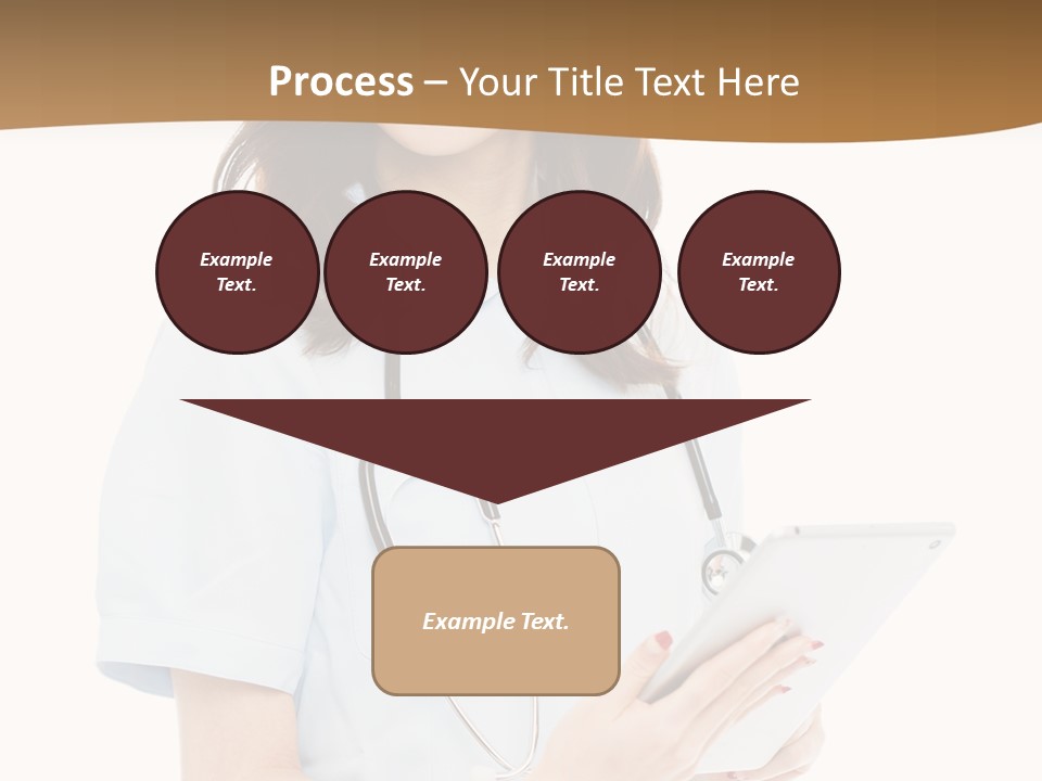A Woman Doctor With A Stethoscope In Her Hand PowerPoint Template