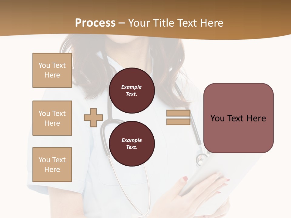 A Woman Doctor With A Stethoscope In Her Hand PowerPoint Template