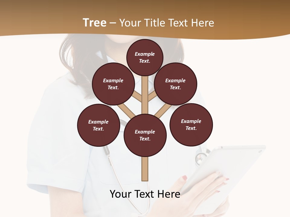 A Woman Doctor With A Stethoscope In Her Hand PowerPoint Template