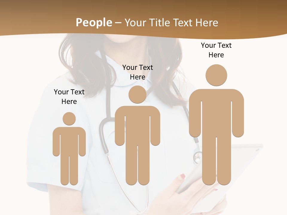 A Woman Doctor With A Stethoscope In Her Hand PowerPoint Template