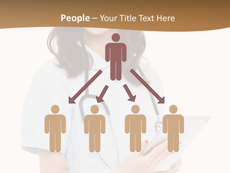 A Woman Doctor With A Stethoscope In Her Hand PowerPoint Template