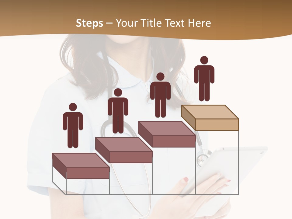 A Woman Doctor With A Stethoscope In Her Hand PowerPoint Template