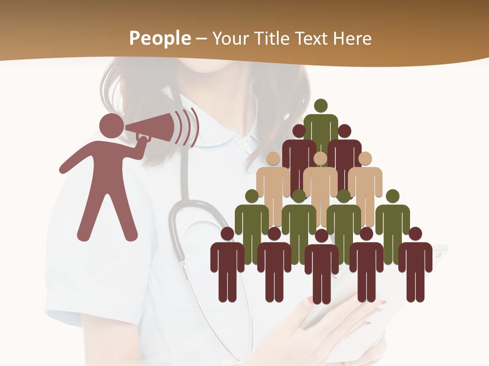 A Woman Doctor With A Stethoscope In Her Hand PowerPoint Template