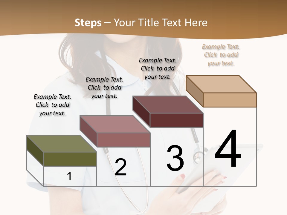 A Woman Doctor With A Stethoscope In Her Hand PowerPoint Template