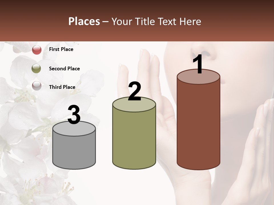 A Woman Holding Her Hands Up To Her Face PowerPoint Template