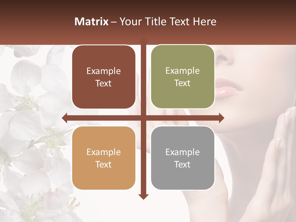 A Woman Holding Her Hands Up To Her Face PowerPoint Template