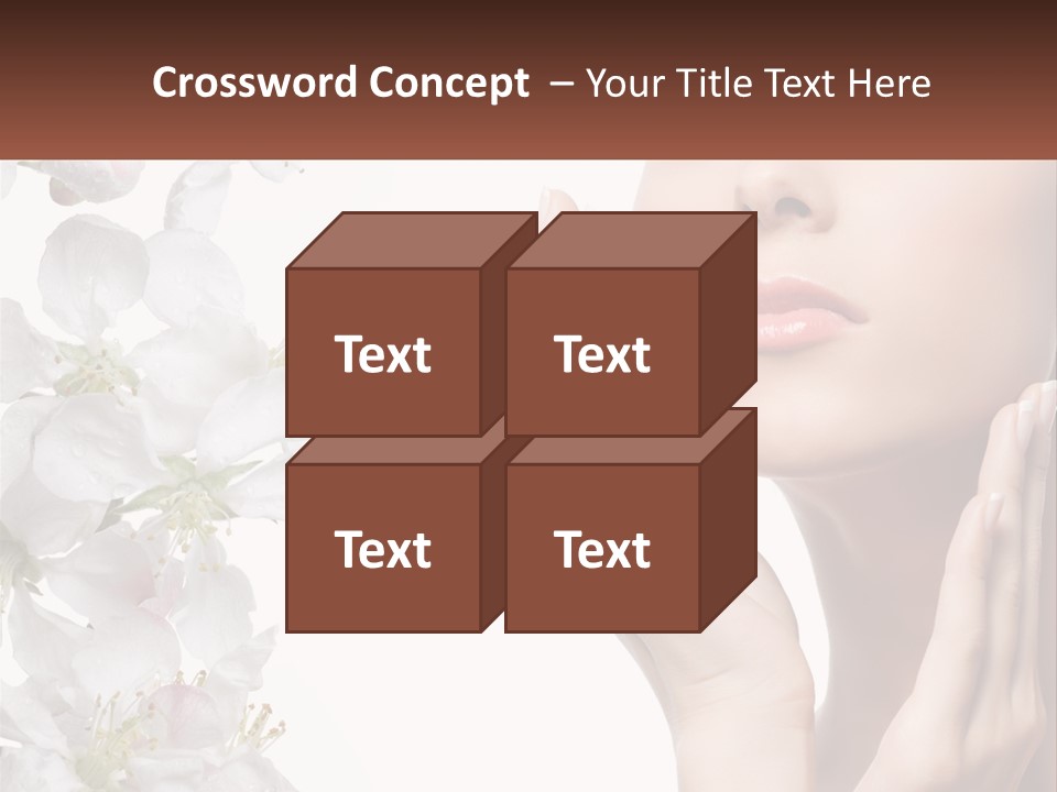 A Woman Holding Her Hands Up To Her Face PowerPoint Template