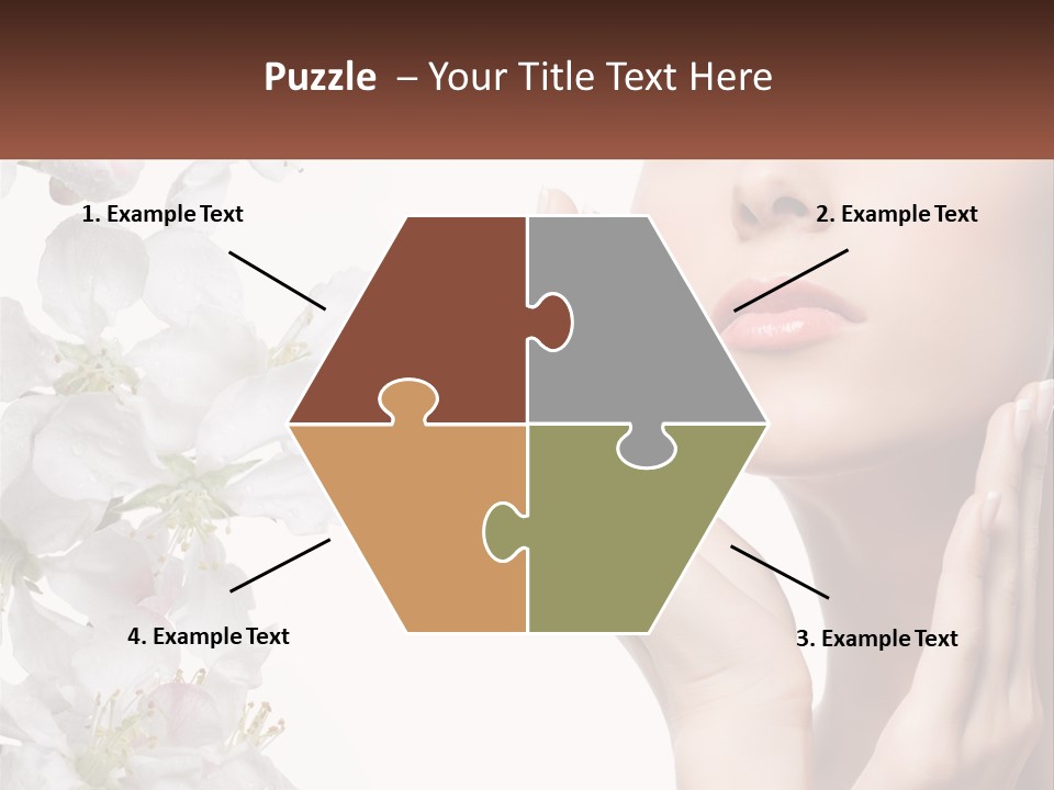 A Woman Holding Her Hands Up To Her Face PowerPoint Template