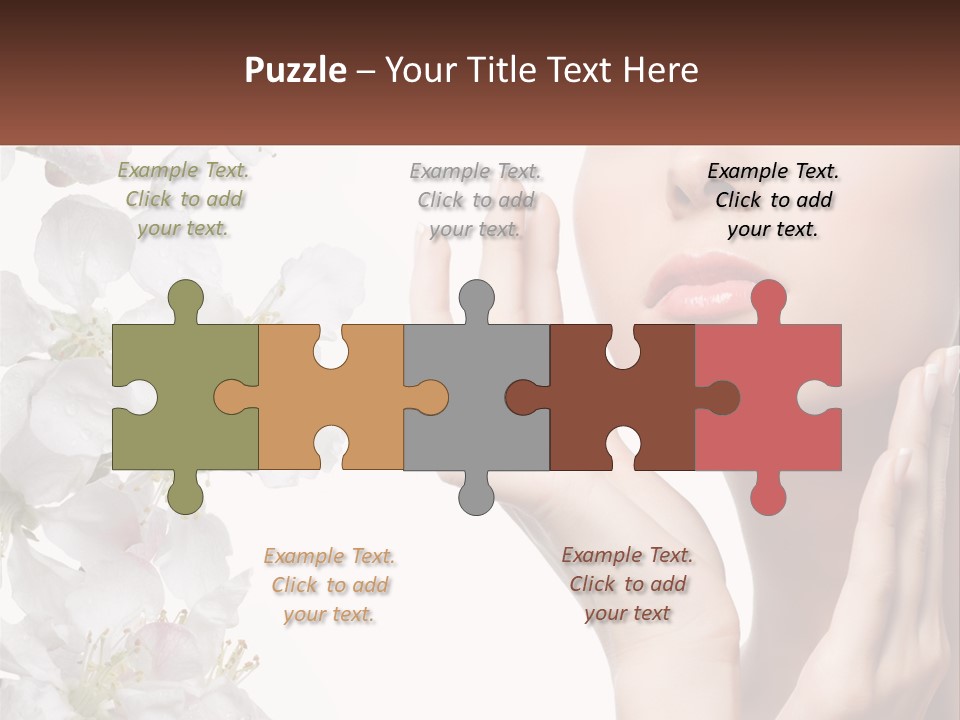 A Woman Holding Her Hands Up To Her Face PowerPoint Template