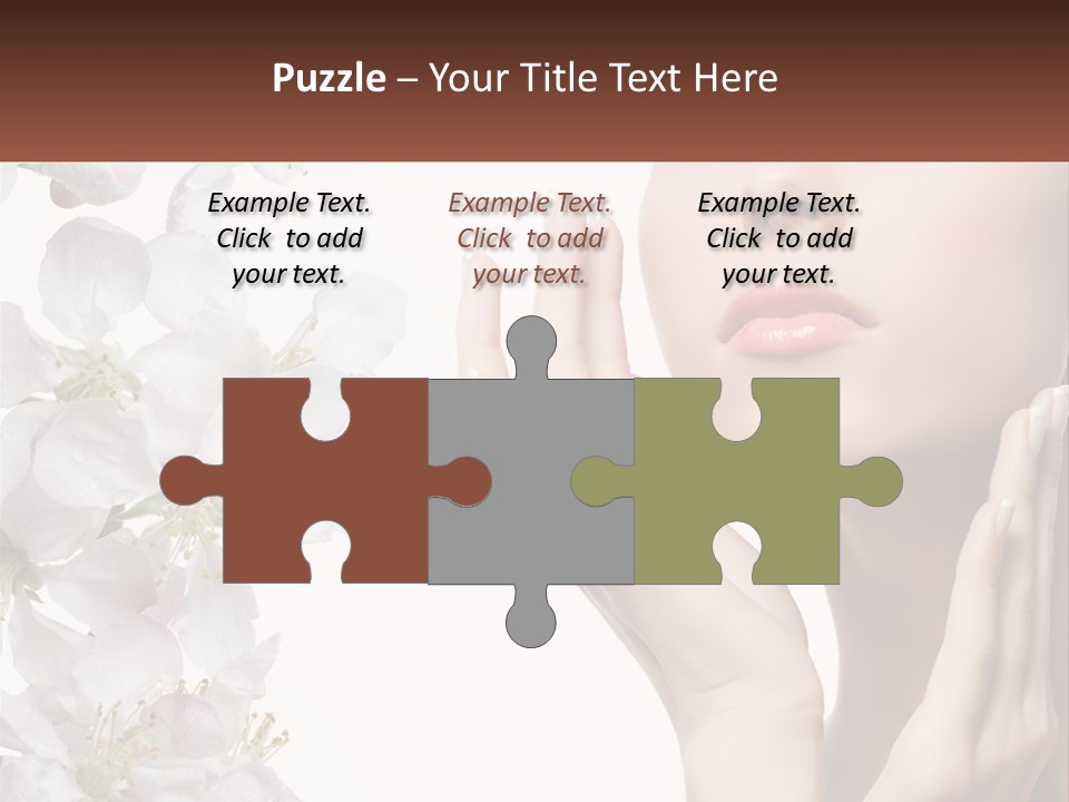 A Woman Holding Her Hands Up To Her Face PowerPoint Template