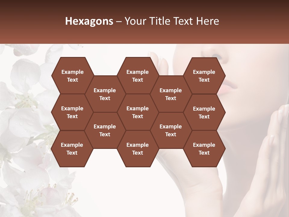 A Woman Holding Her Hands Up To Her Face PowerPoint Template