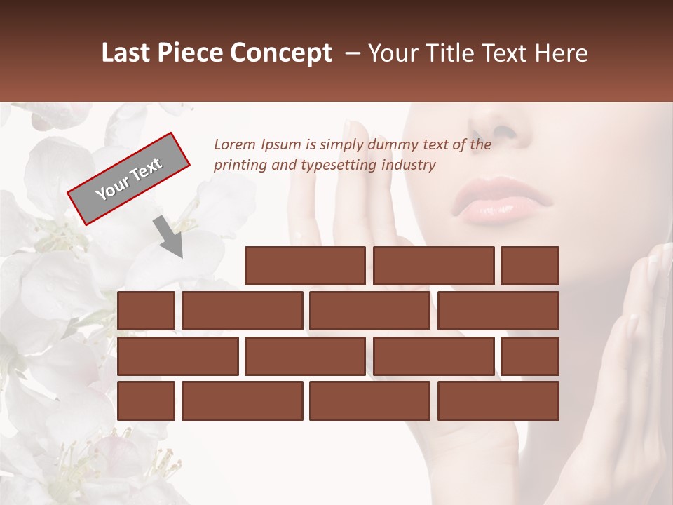 A Woman Holding Her Hands Up To Her Face PowerPoint Template