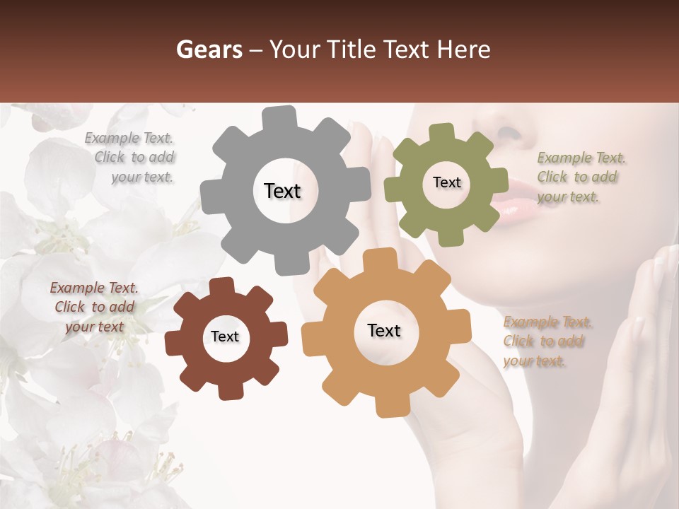 A Woman Holding Her Hands Up To Her Face PowerPoint Template