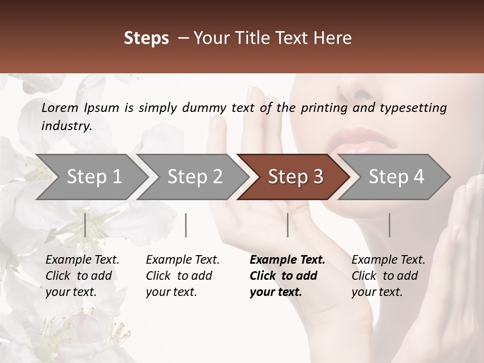 A Woman Holding Her Hands Up To Her Face PowerPoint Template