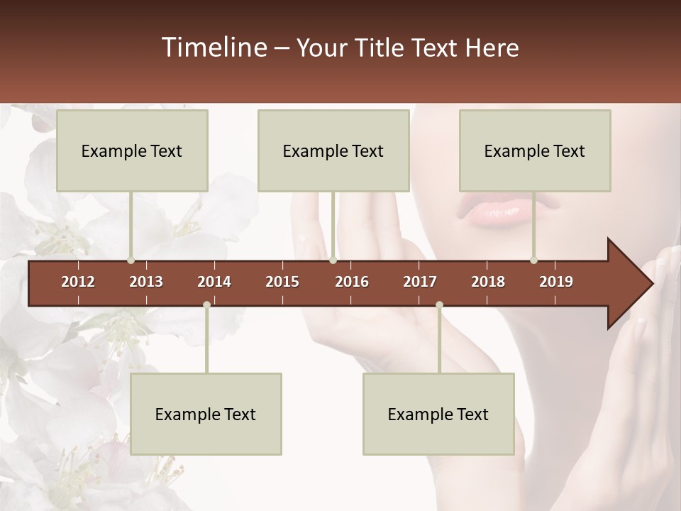 A Woman Holding Her Hands Up To Her Face PowerPoint Template