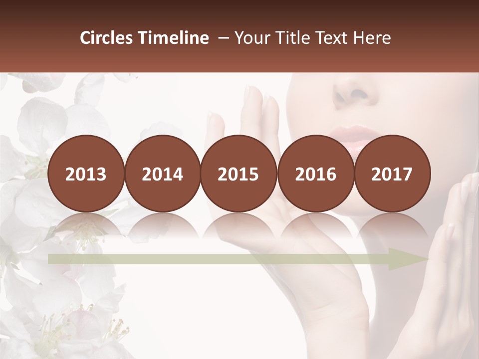 A Woman Holding Her Hands Up To Her Face PowerPoint Template