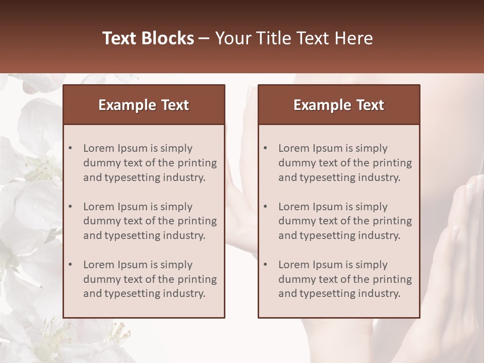 A Woman Holding Her Hands Up To Her Face PowerPoint Template