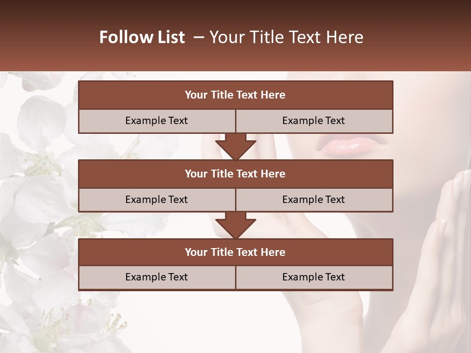 A Woman Holding Her Hands Up To Her Face PowerPoint Template