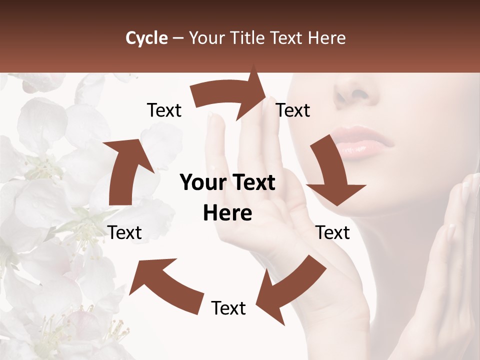 A Woman Holding Her Hands Up To Her Face PowerPoint Template