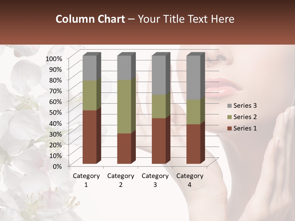 A Woman Holding Her Hands Up To Her Face PowerPoint Template