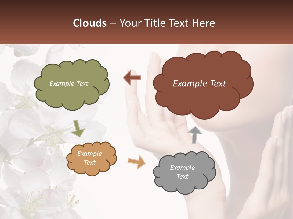 A Woman Holding Her Hands Up To Her Face PowerPoint Template