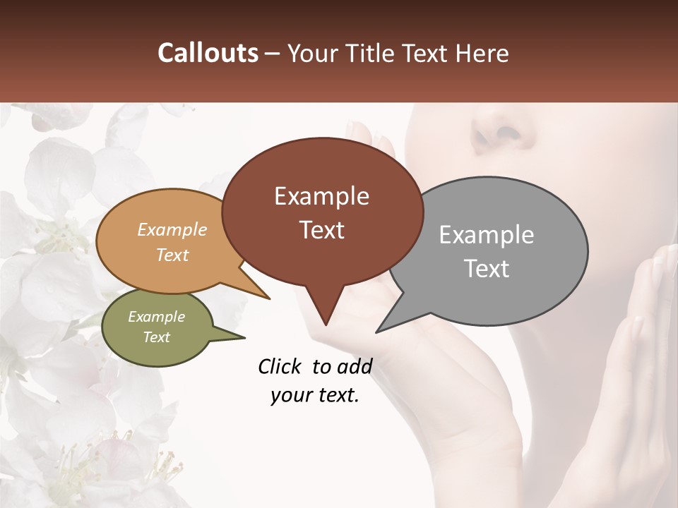 A Woman Holding Her Hands Up To Her Face PowerPoint Template