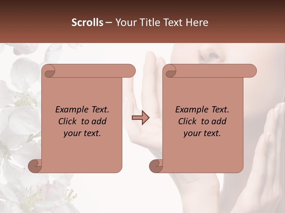 A Woman Holding Her Hands Up To Her Face PowerPoint Template