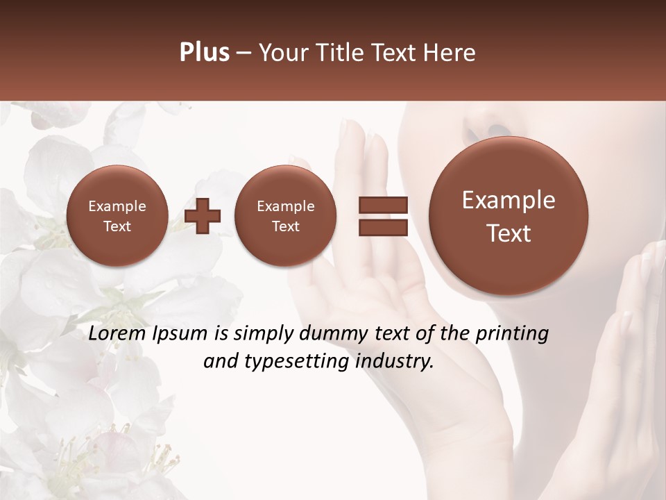 A Woman Holding Her Hands Up To Her Face PowerPoint Template