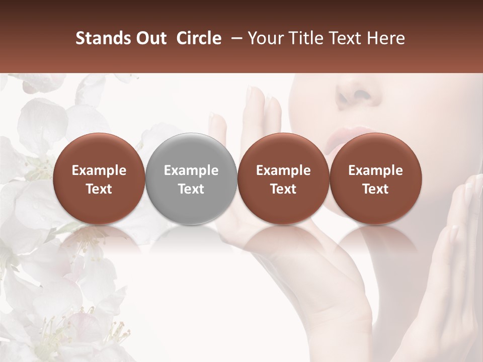 A Woman Holding Her Hands Up To Her Face PowerPoint Template