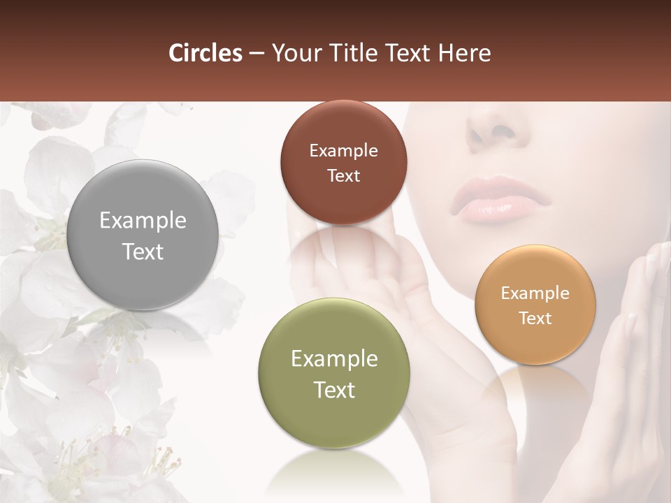 A Woman Holding Her Hands Up To Her Face PowerPoint Template