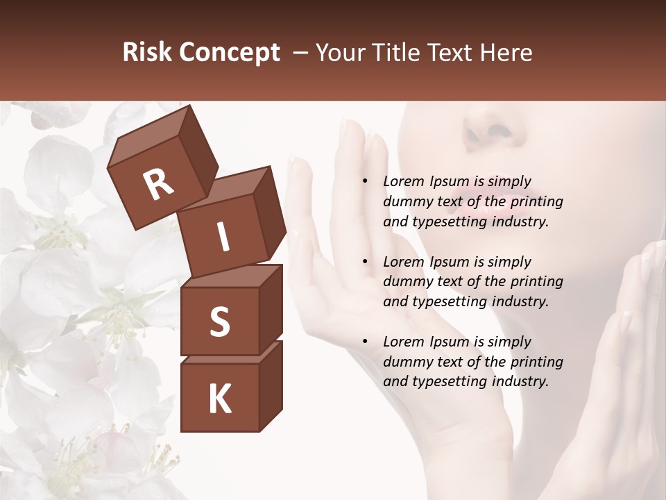 A Woman Holding Her Hands Up To Her Face PowerPoint Template