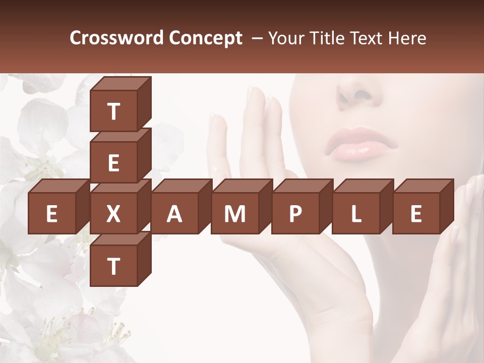 A Woman Holding Her Hands Up To Her Face PowerPoint Template