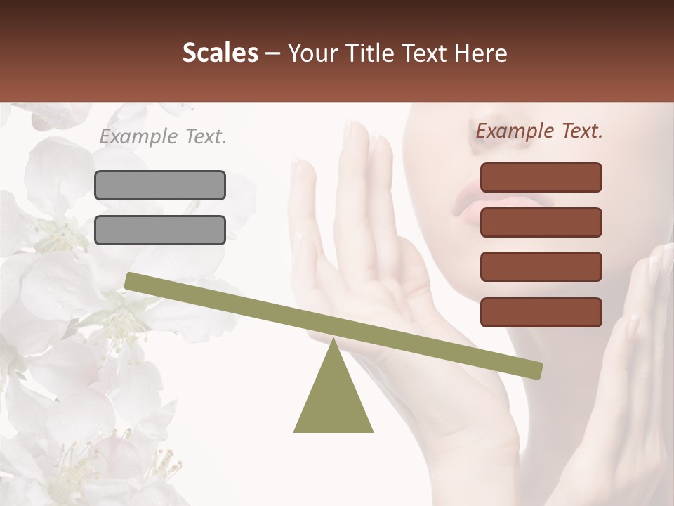 A Woman Holding Her Hands Up To Her Face PowerPoint Template