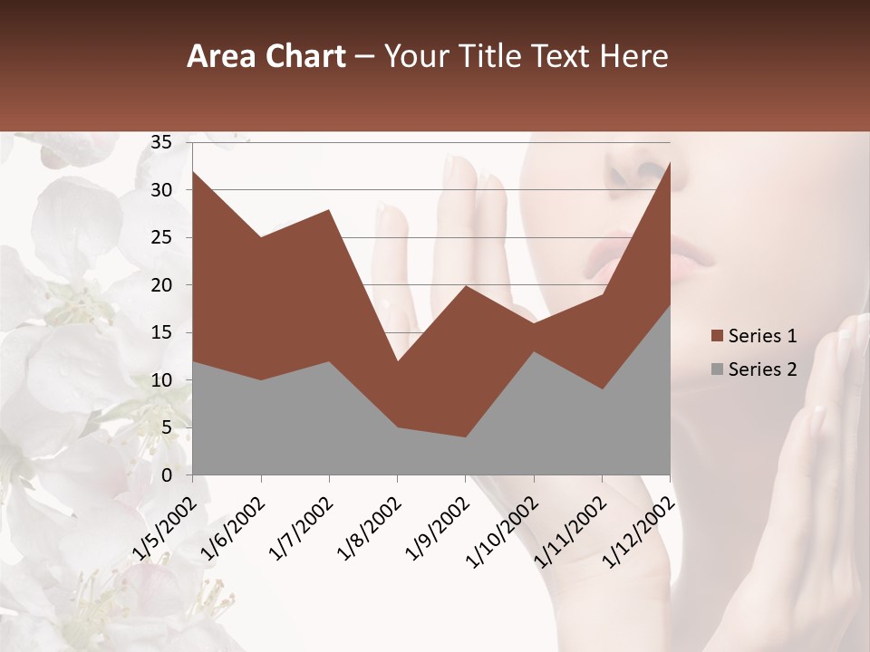 A Woman Holding Her Hands Up To Her Face PowerPoint Template