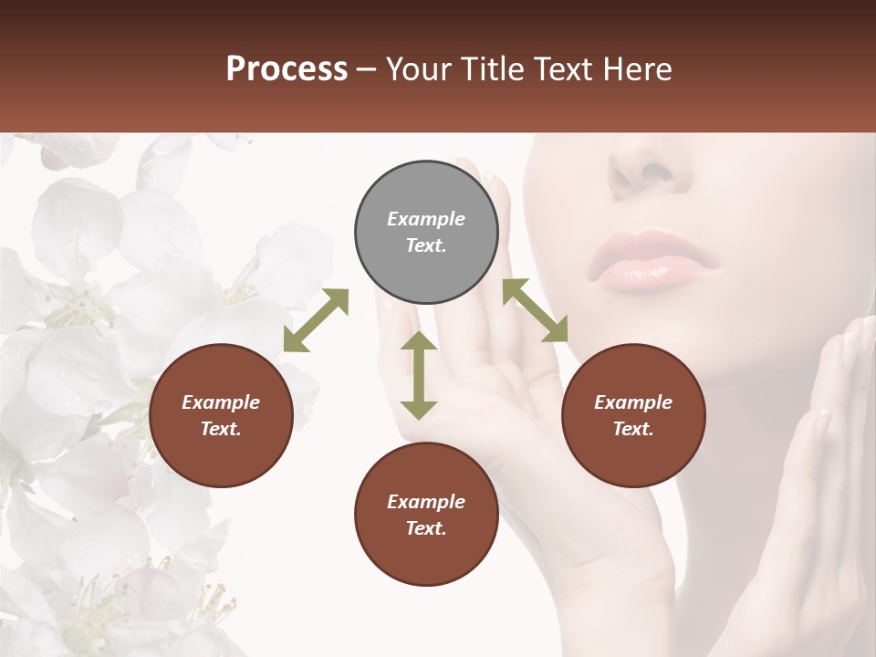 A Woman Holding Her Hands Up To Her Face PowerPoint Template