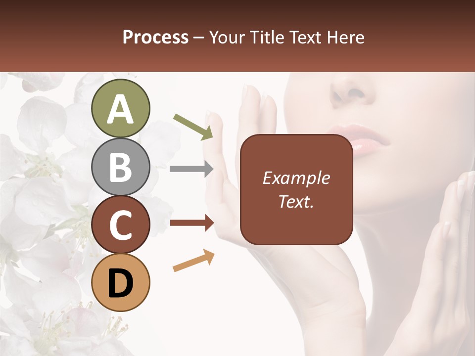 A Woman Holding Her Hands Up To Her Face PowerPoint Template