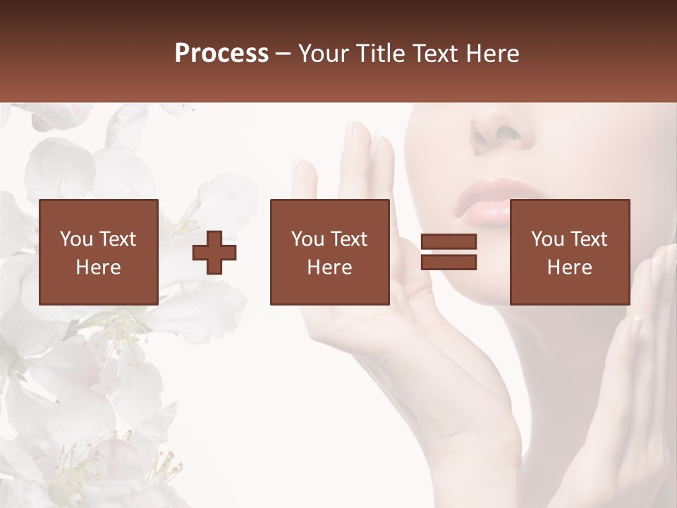 A Woman Holding Her Hands Up To Her Face PowerPoint Template