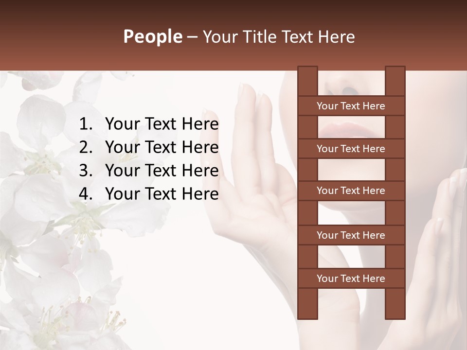 A Woman Holding Her Hands Up To Her Face PowerPoint Template